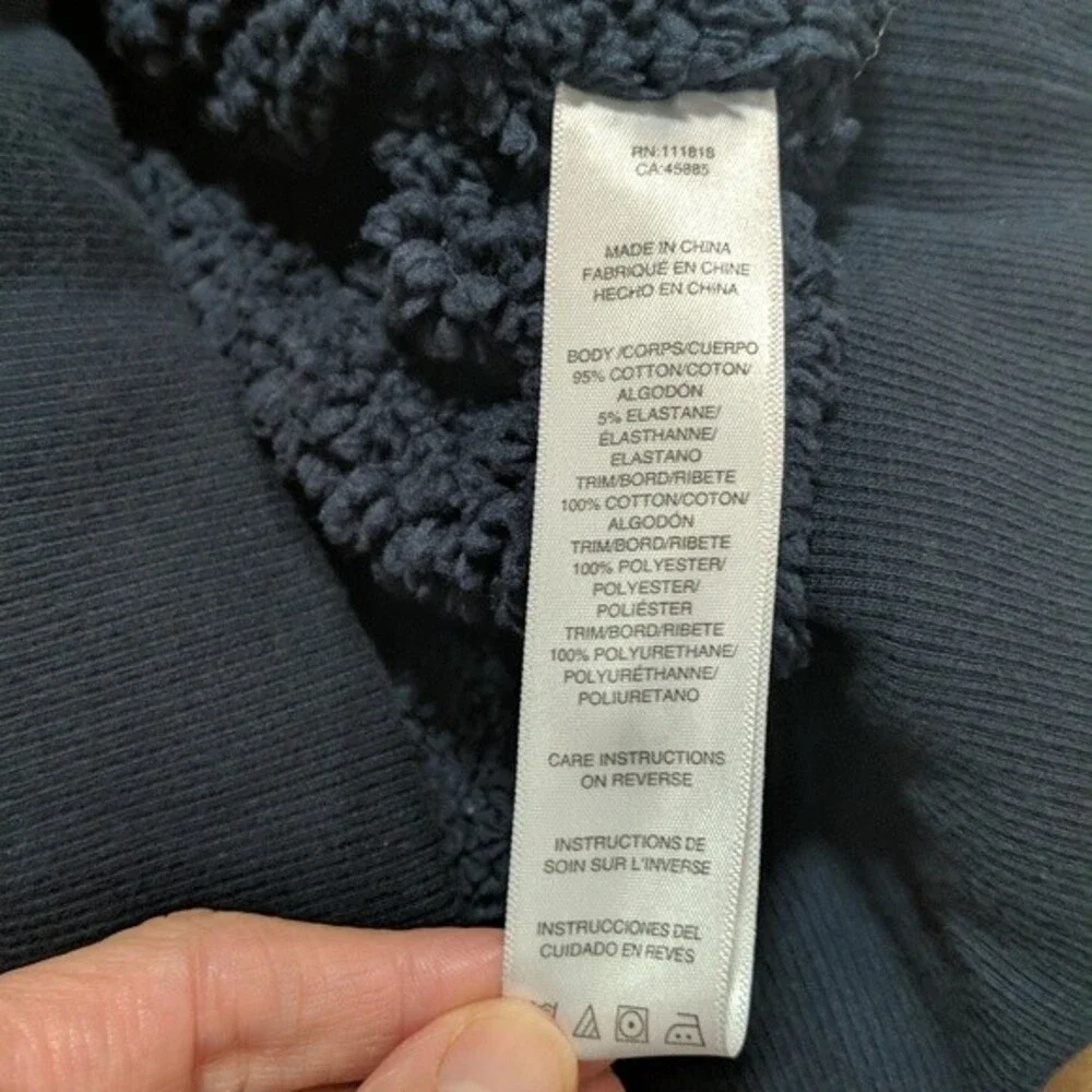 Michael Kors Women's Sherpa Lined Zip-Front Vest Size XS Navy Blue